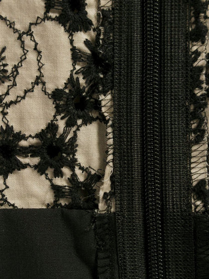 エムズグレイシー 320310 プルオーバー 36 ベージュ フラワーモチーフ カットワーク リボン ITHSL3A4VG1E