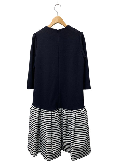 ボーダーズアットバルコニー BD2221-3E-41 ワンピース 36 ネイビー BORDER WOOL DRESS ITUK7KXMFQYX