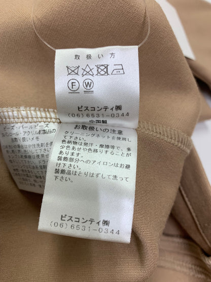 ギャラリービスコンティ 1371840 チュニック 2 ブラウン フリル ビジュー IT1TEUD3K384
