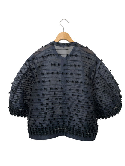 ドゥロワー 6522-299-0930 シアージャケット 36 ネイビー シルク IT1NSZ799I9C