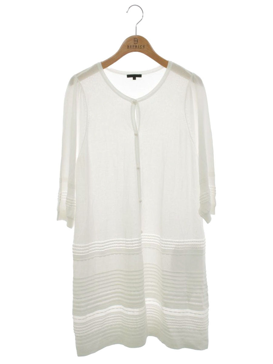 トゥービーシック W5F08-553-02 カーディガン 40 ホワイト ストレッチ ITTZGGNFKJ6C 【SALE】