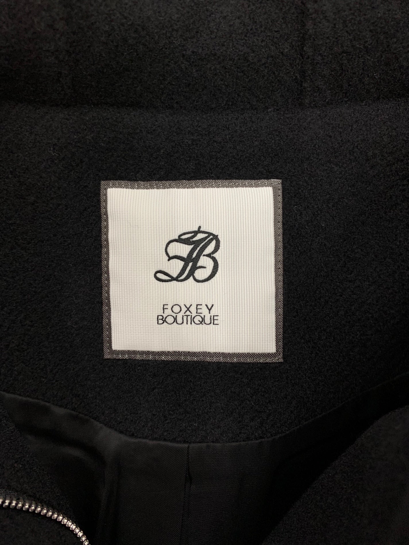 フォクシーブティック Marie 44870 ジャケット 38 ブラック マリー ウール フード ITJG04Y2IJ18 【SALE】