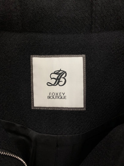 フォクシーブティック Marie 44870 ジャケット 38 ブラック マリー ウール フード ITJG04Y2IJ18 【SALE】