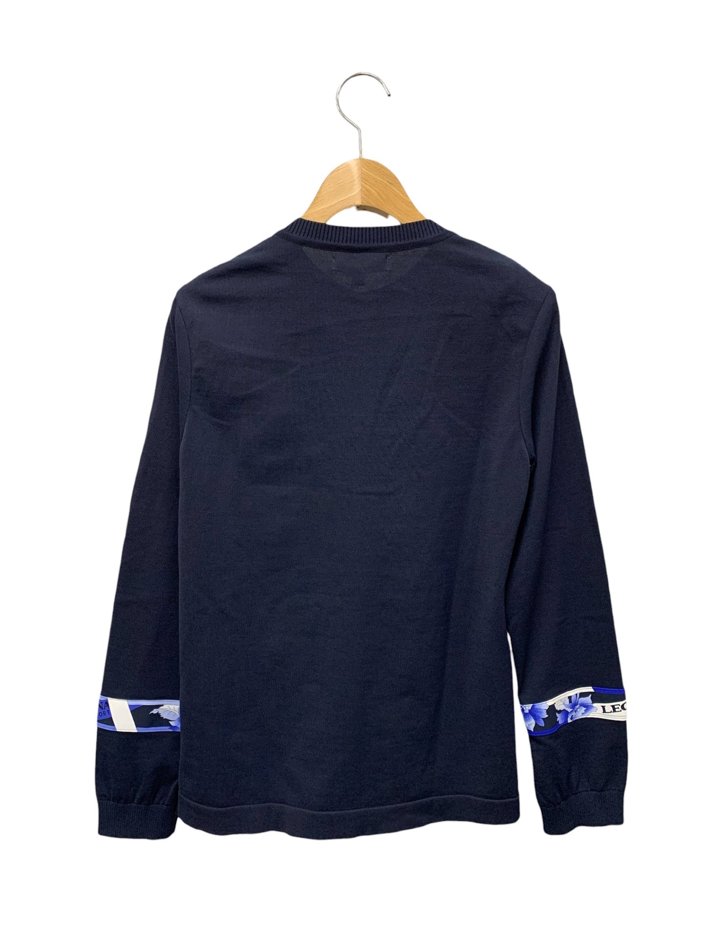 レオナールスポーツ 0538094 カーディガン 38 ネイビー フラワーモチーフ IT3UXRDZ1Z8M