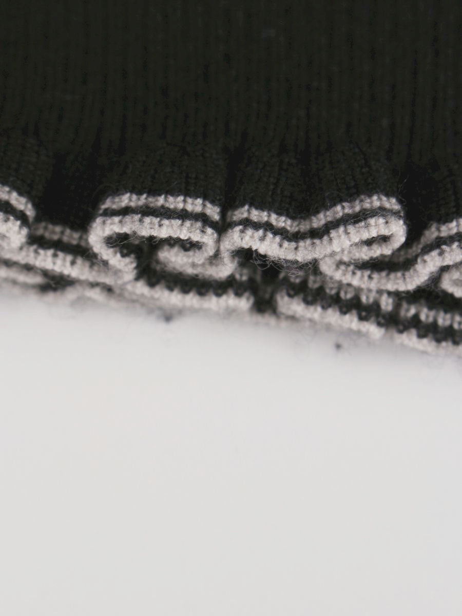 トゥービーシック W5N65-467-09 ニット 2 ブラック 衿フリル IT9DGV3IM13W