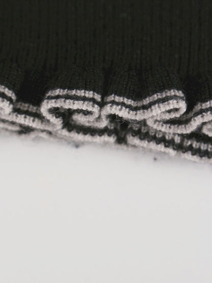 トゥービーシック W5N65-467-09 ニット 2 ブラック 衿フリル IT9DGV3IM13W