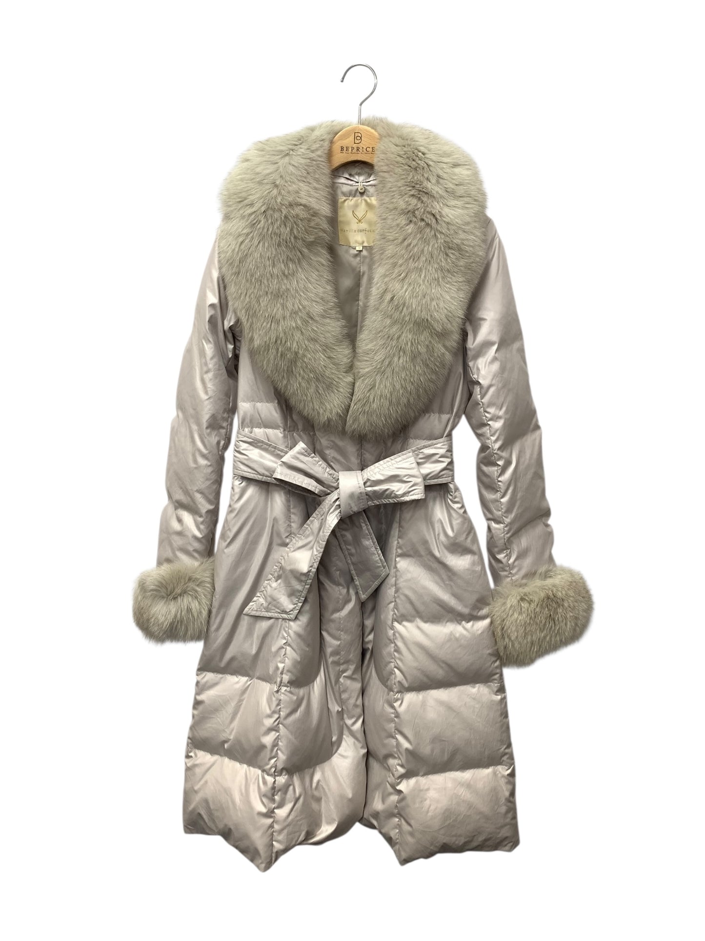 ヴァニラコンフュージョン ダウンコート RFLW0901 ブルーフォックスファー付き 38 グレー IT490SRJJZSU