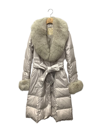 ヴァニラコンフュージョン ダウンコート RFLW0901 ブルーフォックスファー付き 38 グレー IT490SRJJZSU