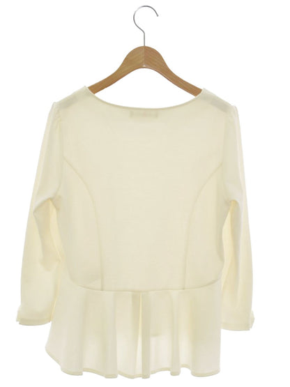 ギャラリービスコンティ 1191804 カットソー 3 ホワイト 袖リボン パール ITE92GFDTNQ8