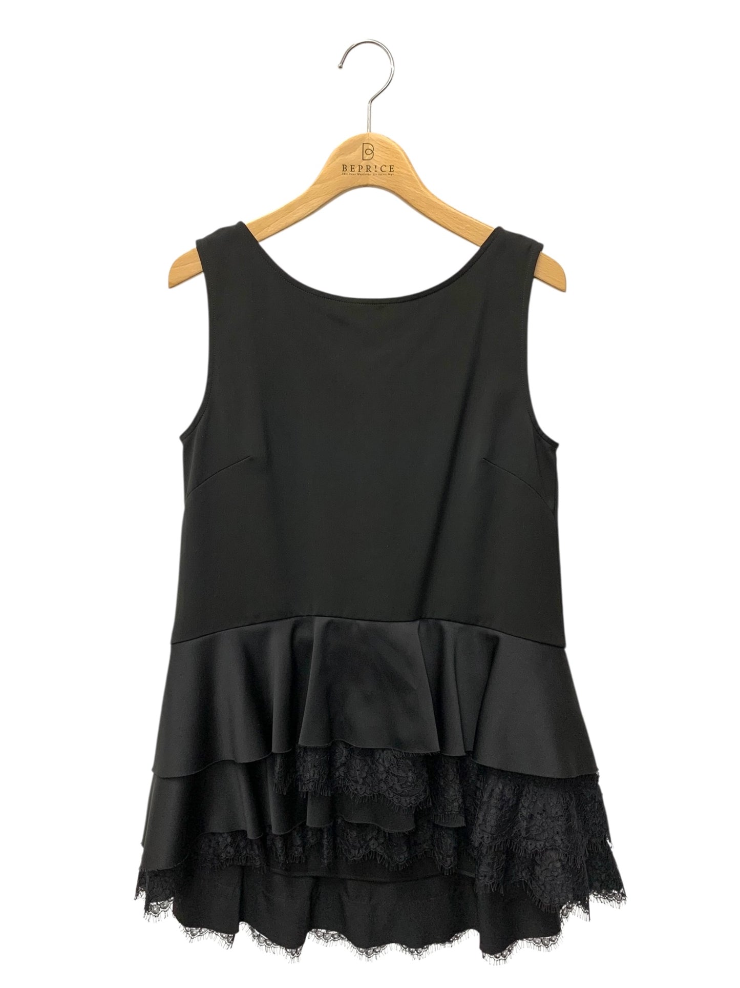 フォクシーブティック Knit Top Mille-Feuille ニット＆チュニック 37162 アンサンブル 38 ブラック レース IT8DP0VSZBDQ