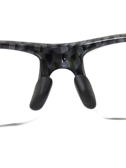 オークリー FLAK2.0 メガネ ブラック/グレー スポーツ 幾何柄 セルフレーム ハーフリム ITKR2W63YQO8