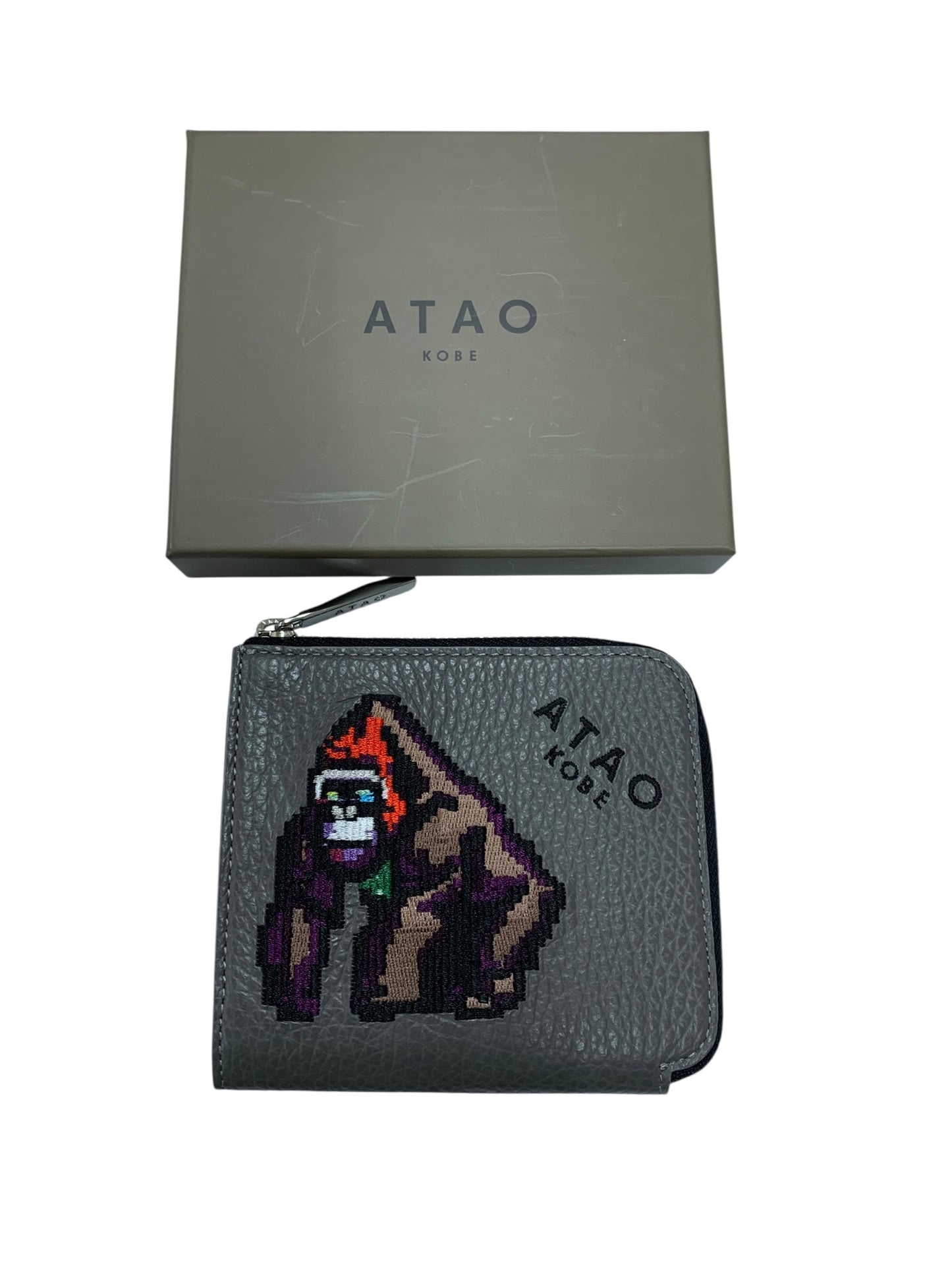 アタオ チェス ZOOシリーズ 財布 グレー アニマル ゴリラ 18周年記念 ITNYW4YPB8BU