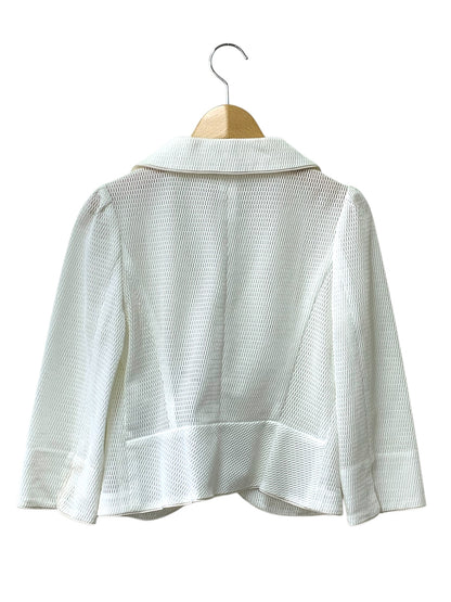 エムズグレイシー 524318 ジャケット 38 ホワイト メッシュ ITAGIUV6QJXG