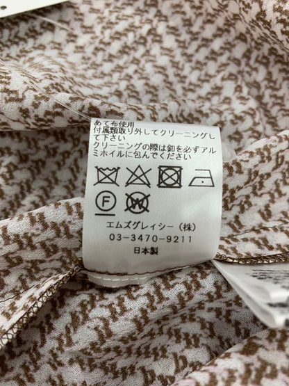 エムズグレイシー 910504 シャツ ブラウス 38 ブラウン ベロアリボン ハイネック IT38SKWAH7YM