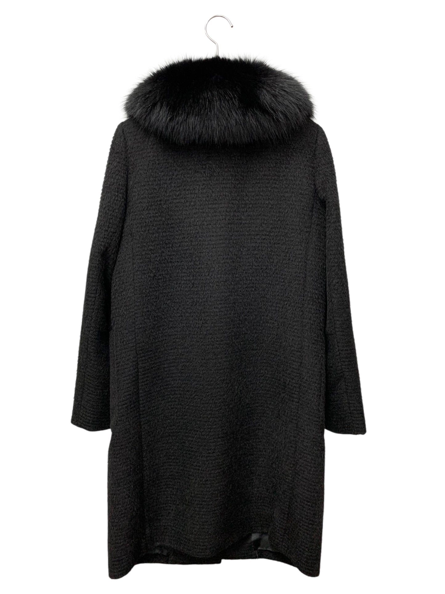 トゥービーシック W5B54-237-09 コート 40 ブラック アルパカ混 フォックファー付 IT0WX3U0O9HW