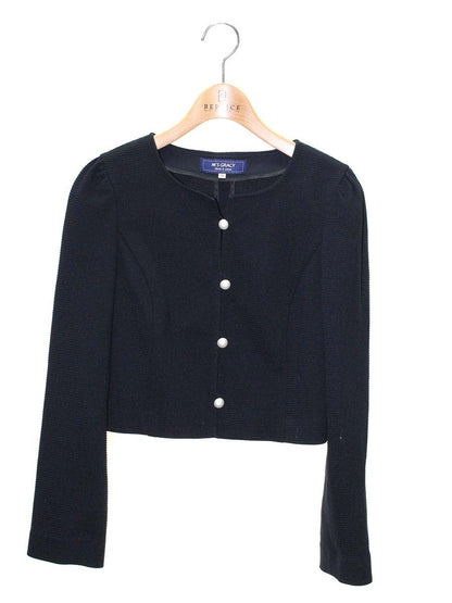 エムズグレイシー 0487 カーディガン 38 ブラック パールボタン IT1GCL1UMK4K