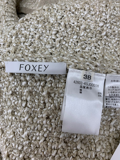 フォクシーブティック Knit Jacket Noisette 42602 ニットジャケット 38 ベージュ ITXPP2UBBIQ0