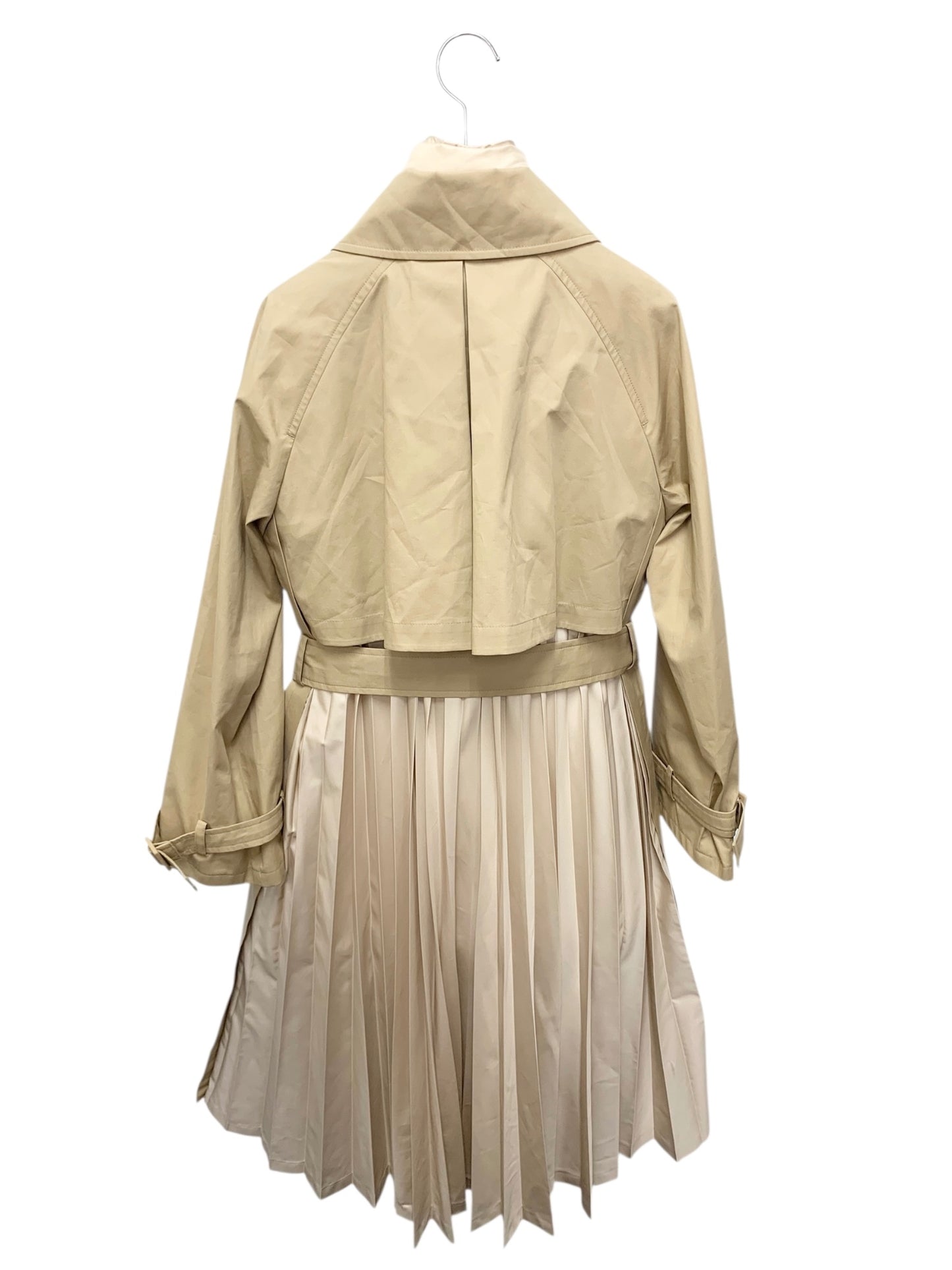 モンクレール EBIHENS LONG COAT F20931D51980 トレンチコート 00 ベージュ インナーダウンベスト付き 2WAY プリーツ IT1CW4KZVALE 【SALE】