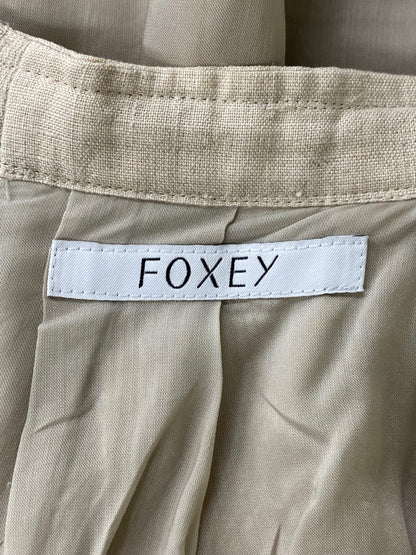 フォクシーブティック Linen Flare 35575 スカート 38 ベージュ 麻 ITBSPDKIPPRC