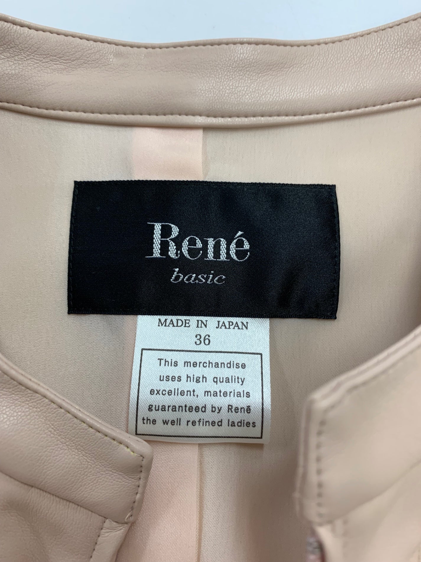 ルネ basic Eco-Leather Dress 5036200 ワンピース 36 ピンク ITSA7CBKGOIG