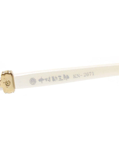 中村勘三郎 KN-2671 メガネ ゴールド/ホワイトラメ シープホーン スワロフスキー リムレス ITEK5LYHCXIK 【SALE】