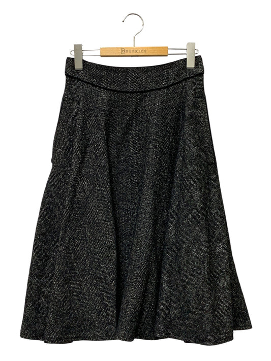 フォクシーブティック Skirt Tweed Circular 41381 スカート 40 ブラック ツイード IT8PJP188U3W