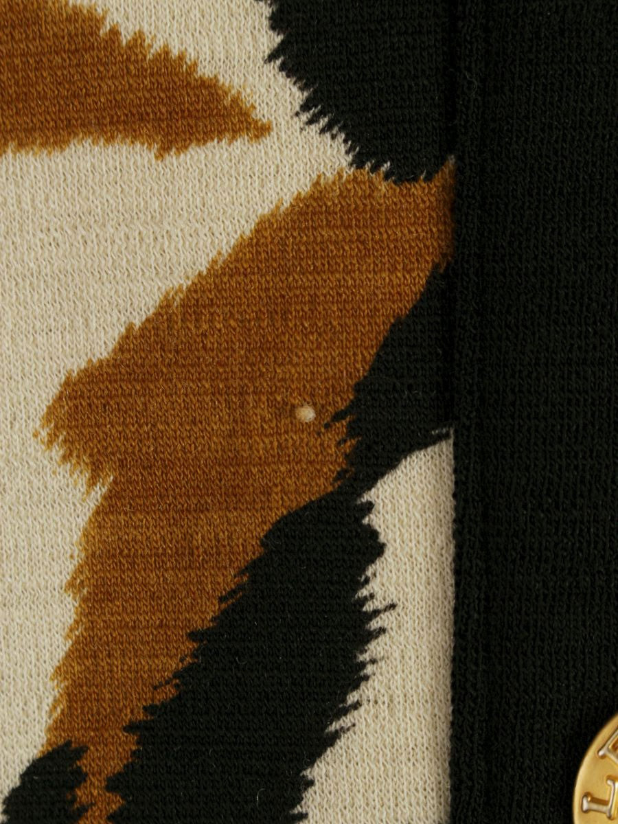 レオナールスポーツ コート M ブラウン レオパード ウール IT2HDX6Y0F8Y 【SALE】