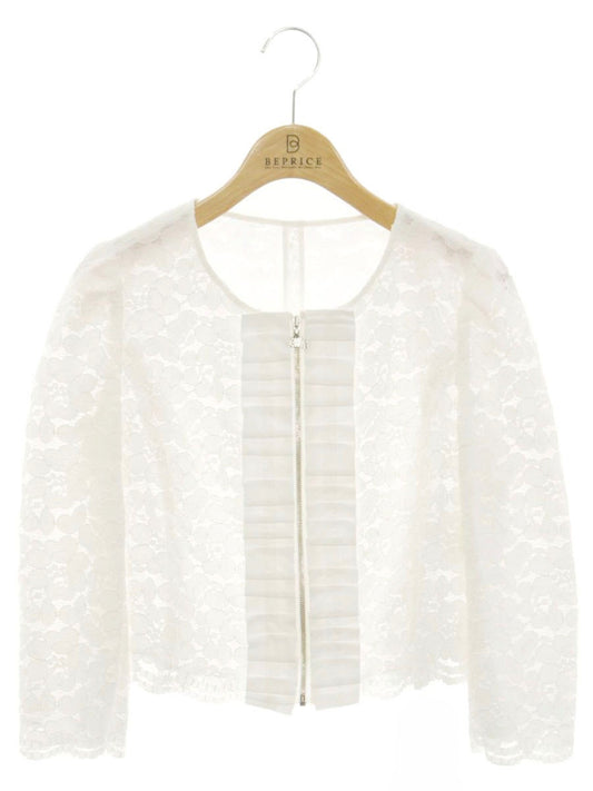 トゥービーシック W5E55-733-01 ジップジャケット 38 ホワイト レース ITQSBMWECZTY