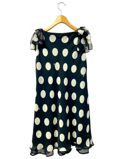 エムズグレイシー Polka dot Ciffon Dress 911342 ワンピース 40 ブラック 水玉柄 IT1U5BKXNKMO