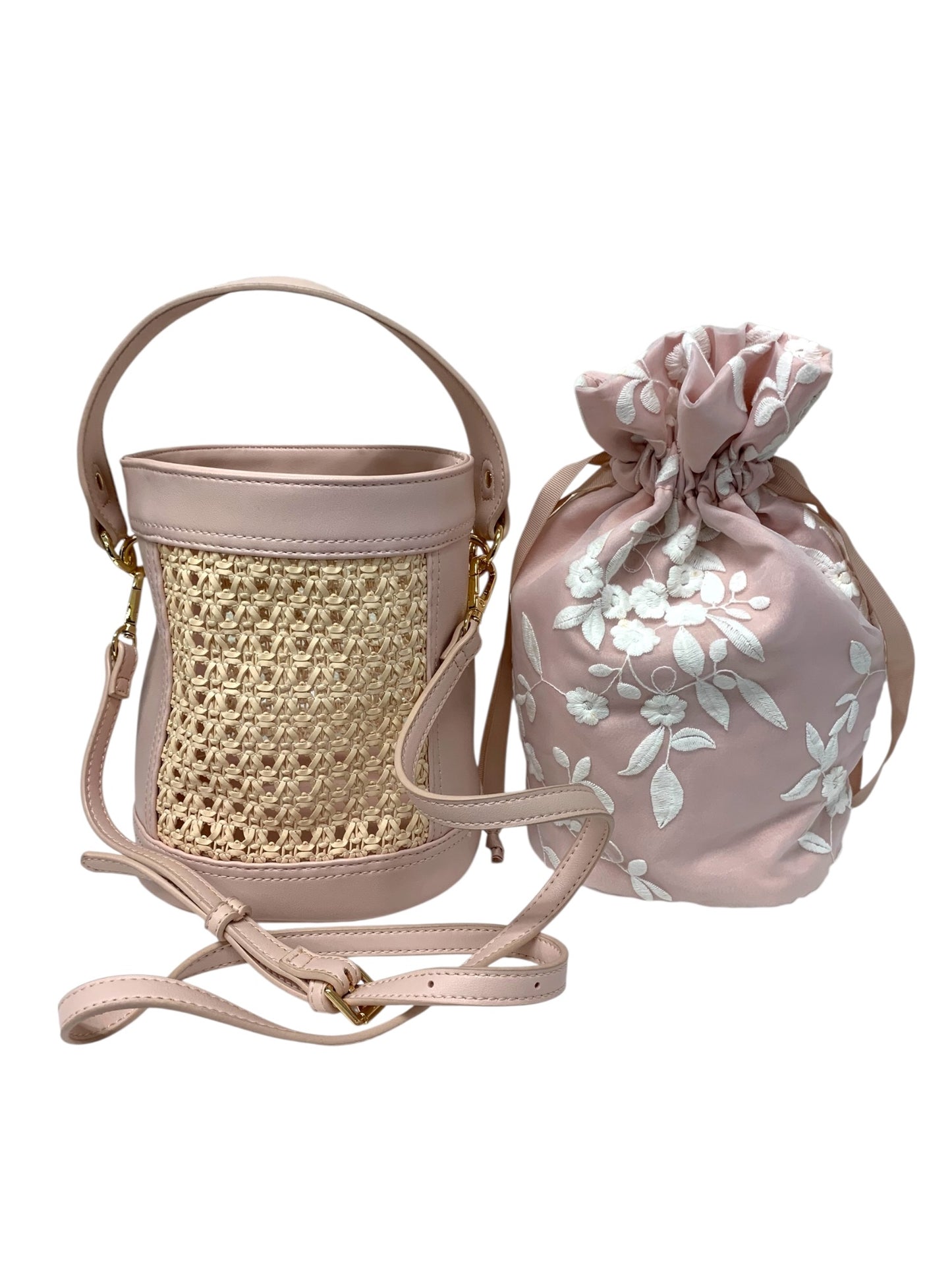 エムズグレイシー 294309 ハンドバッグ ピンク ショルダー付き 巾着 バケツ ITDWLOOWQQYV 【SALE】