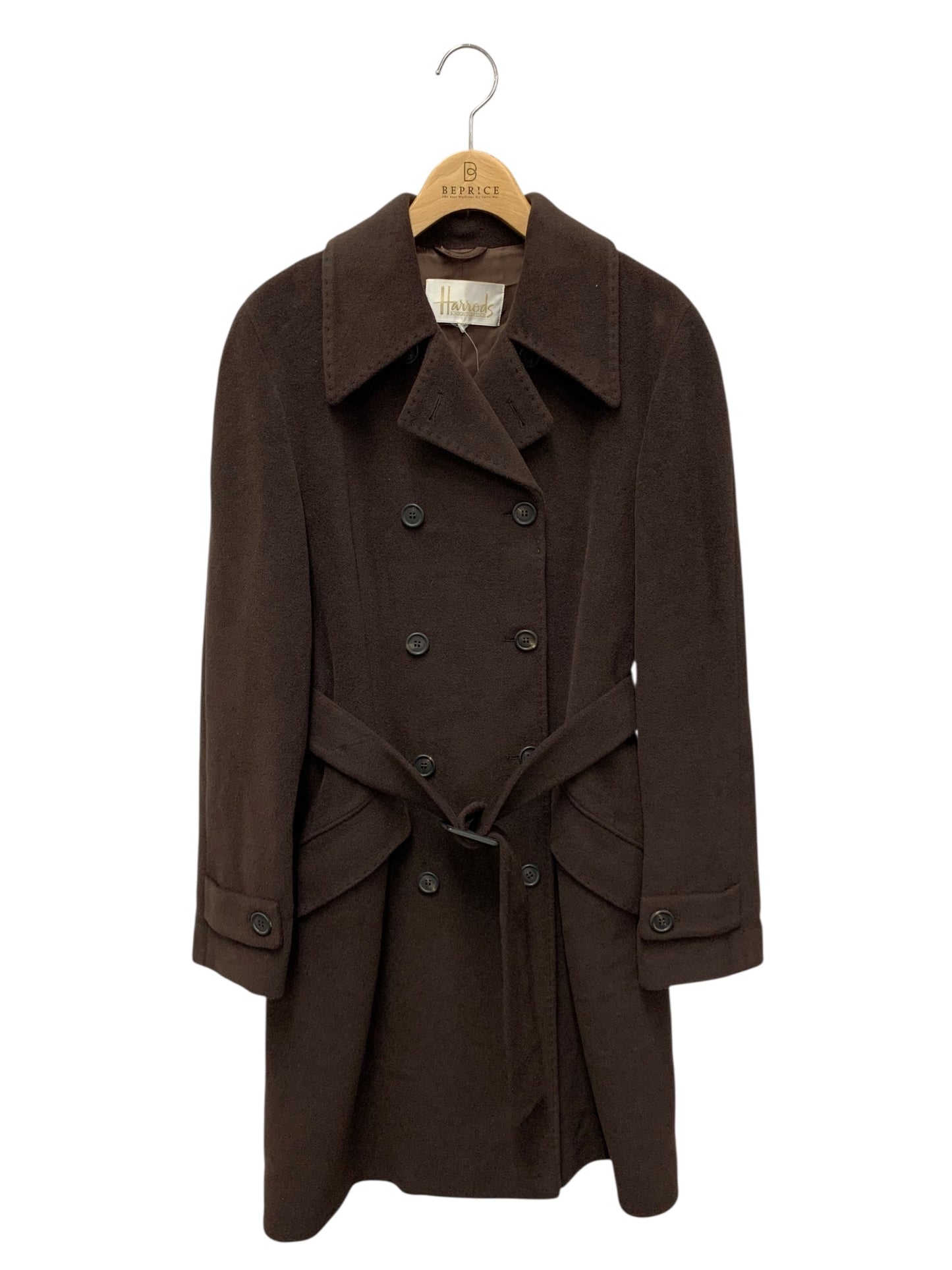 ハロッズ HR-11 コート 40 ブラウン アンゴラウール IT338BOQKMJ8 【SALE】