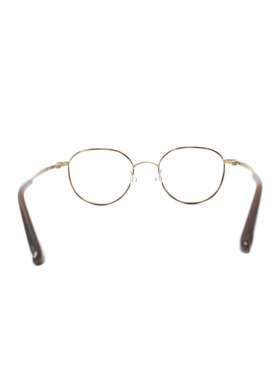 フォーナインズ S763T メガネ ブラウン メタルフレーム フルリム ウェリントン ITXNWWIDJLO2