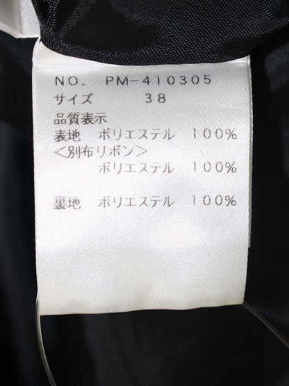 エムズグレイシー 410305 トップス 38 ブラック 花 ドット リボン IT80LPUK9PCO