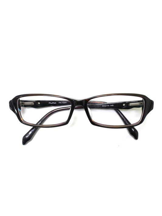 プラスミックス PX-13281 眼鏡 メガネ ブラウン セルフレーム フルリム スクエア ITWOSVHNBL98
