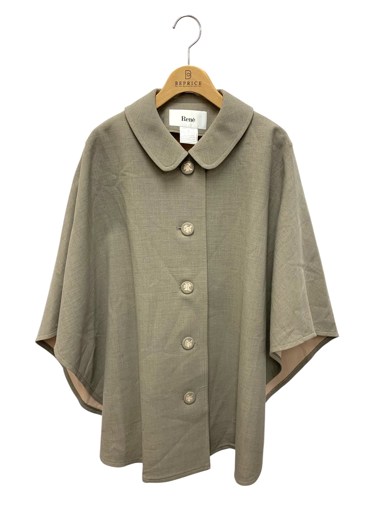 ルネ 6333150 ポンチョ ケープ F グレージュ IT305TJGBJJC