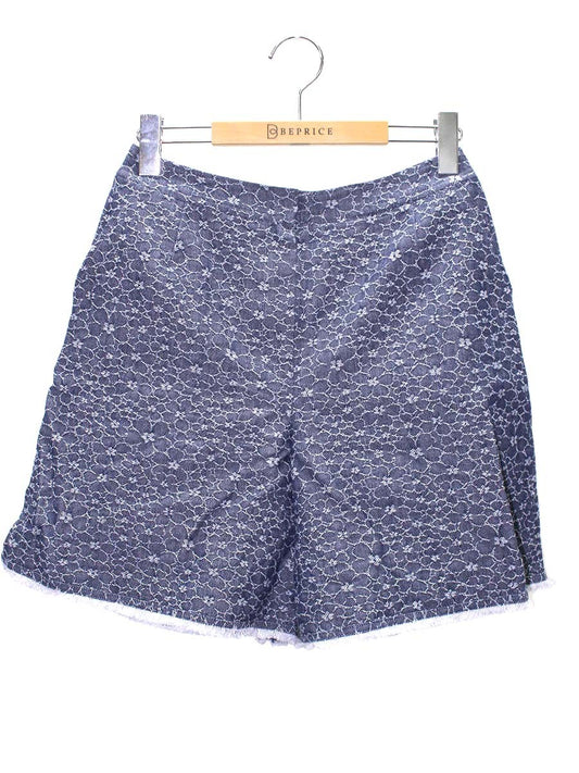 ルネ TISSUE 6925130 ショートパンツ 36 ネイビー フラワーモチーフ ITEC3MA930IS 【SALE】