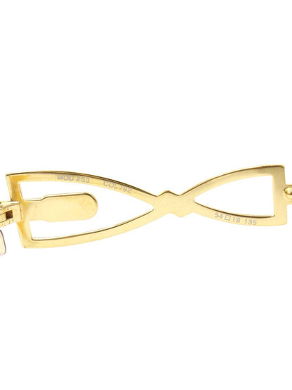 カザール MOD253 メガネ ゴールド メタルフレーム オーバル IT5D3YMCRLOO 【SALE】