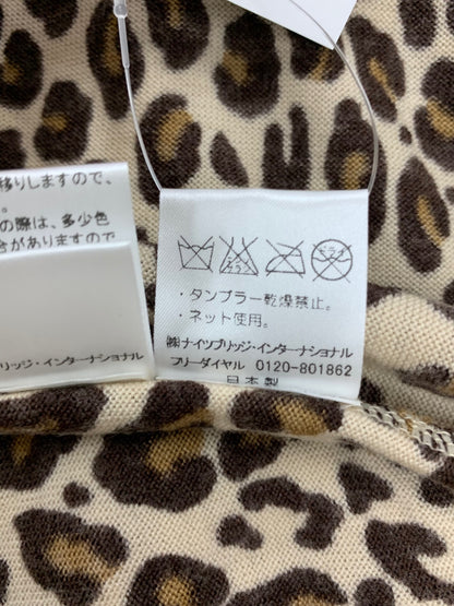 ハロッズ 10521061 カーディガン F ベージュ レオパード カシミヤ レッキス ITPE0A2LA1RE
