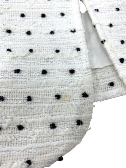 エムズグレイシー 024109/027114 スカートスーツ 42 ホワイト ツイード リボン IT8GW5AZR9XC