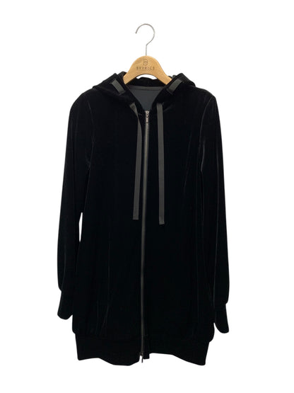 ベロアノワール by フォクシーニューヨーク Velour Cocoon Cardigan 41947 パーカー 40 ブラック ベロア ITTVZPCPLZEU