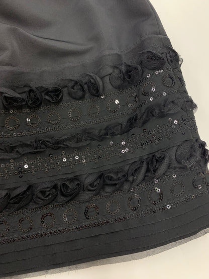 トゥービーシック W5S57-834-09 スカート 40 ブラック スパンコール  タックフレア ITC09HHMDLO0