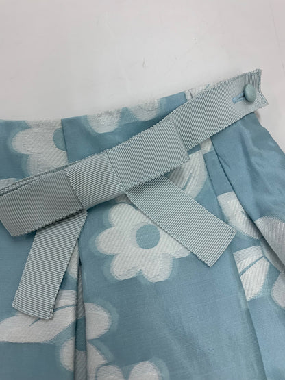 エムズグレイシー 017126 スカート 40 ブルー オーガンジー フラワーモチーフ ITT8TJ5GRGNZ 【SALE】