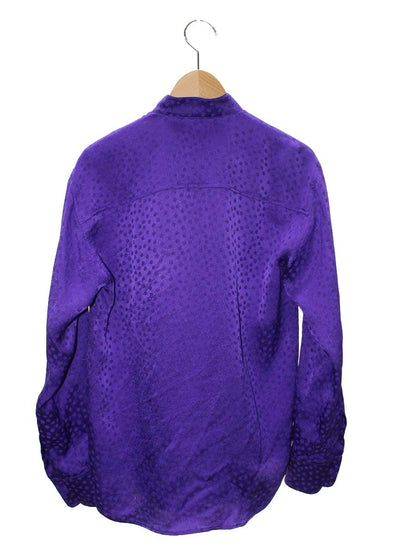 アミパリス H20FC750.424 ブラウス 34 パープル 長袖 フリル IT7HW140AXG0