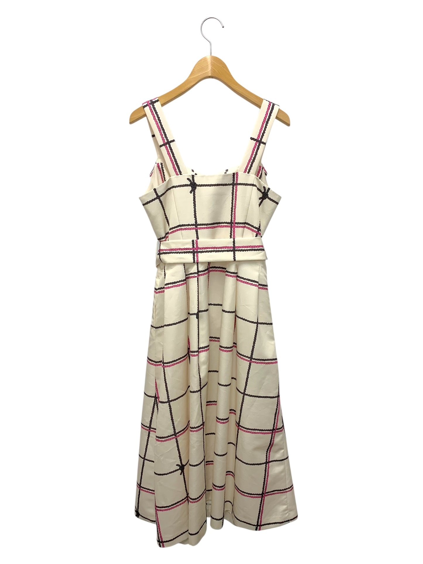 グレースクラス ロープチェックワンピース 0224131083-00 36 ホワイト ITY6SQZQXWUO 【SALE】