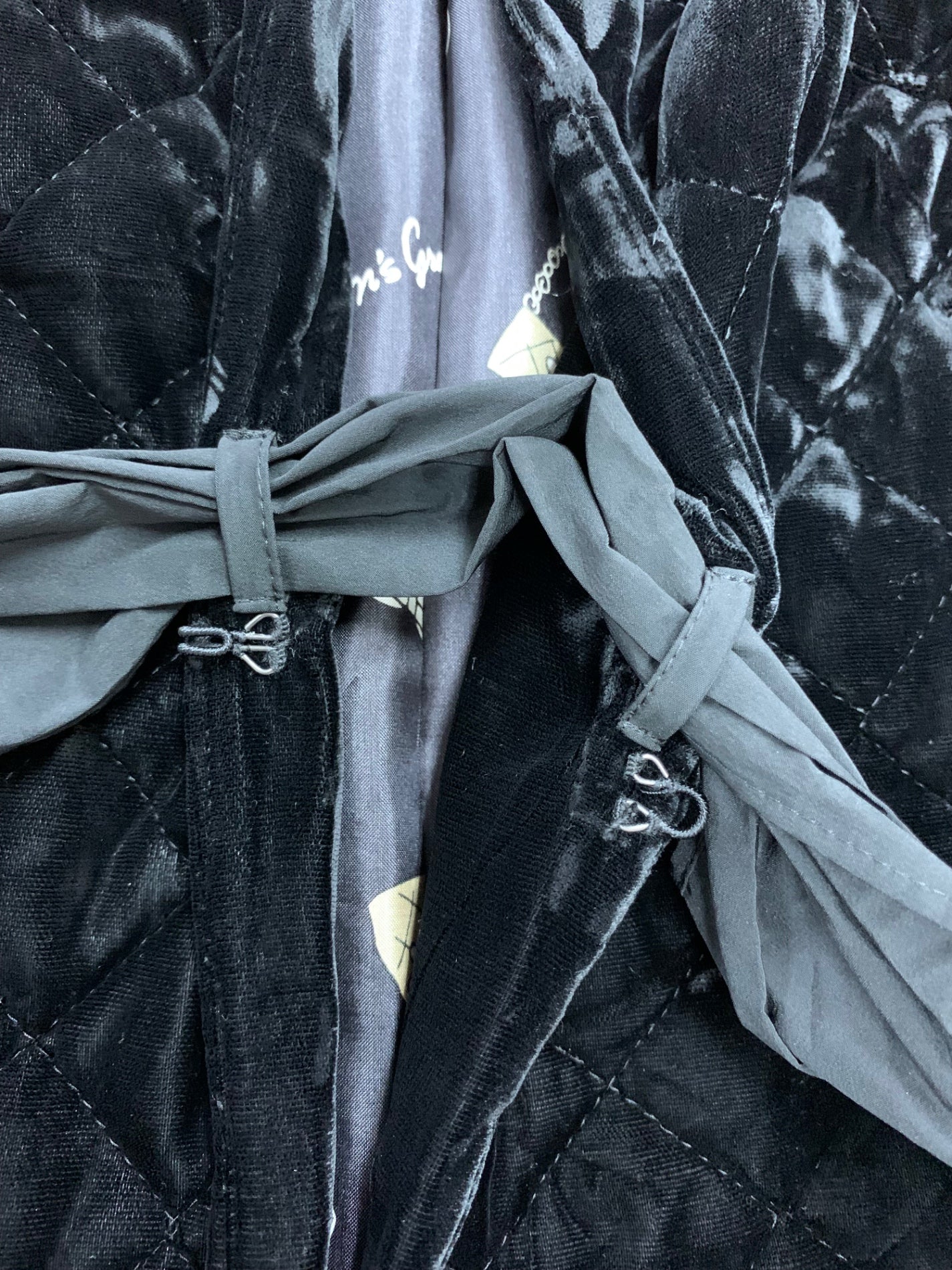 エムズグレイシー 229508 コート 38 ブラック キルティング ベロア リボン IT97GQFQQKSO 【SALE】