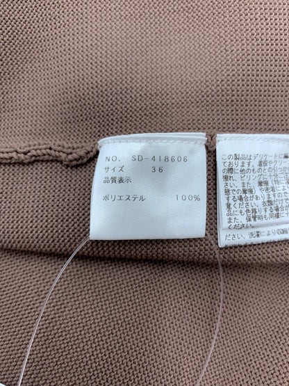 エムズグレイシー ボタンアクセントニットワンピース 418606 36 ブラウン ITKVQNK0UCJ4