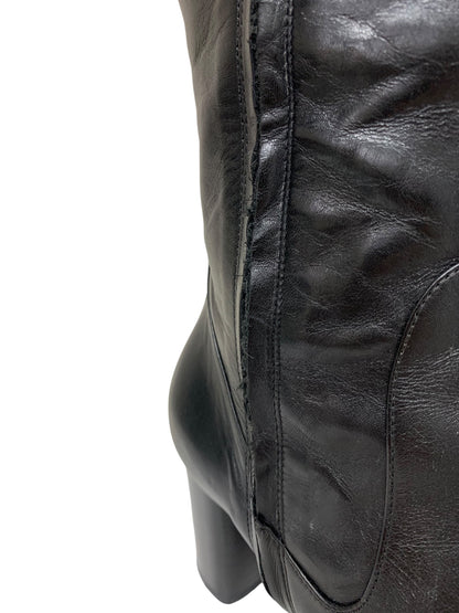 マックスマーラ ブーツ 37 ブラック ラウンドトゥ サイドジップ ITSOM4PDEUV4 【SALE】