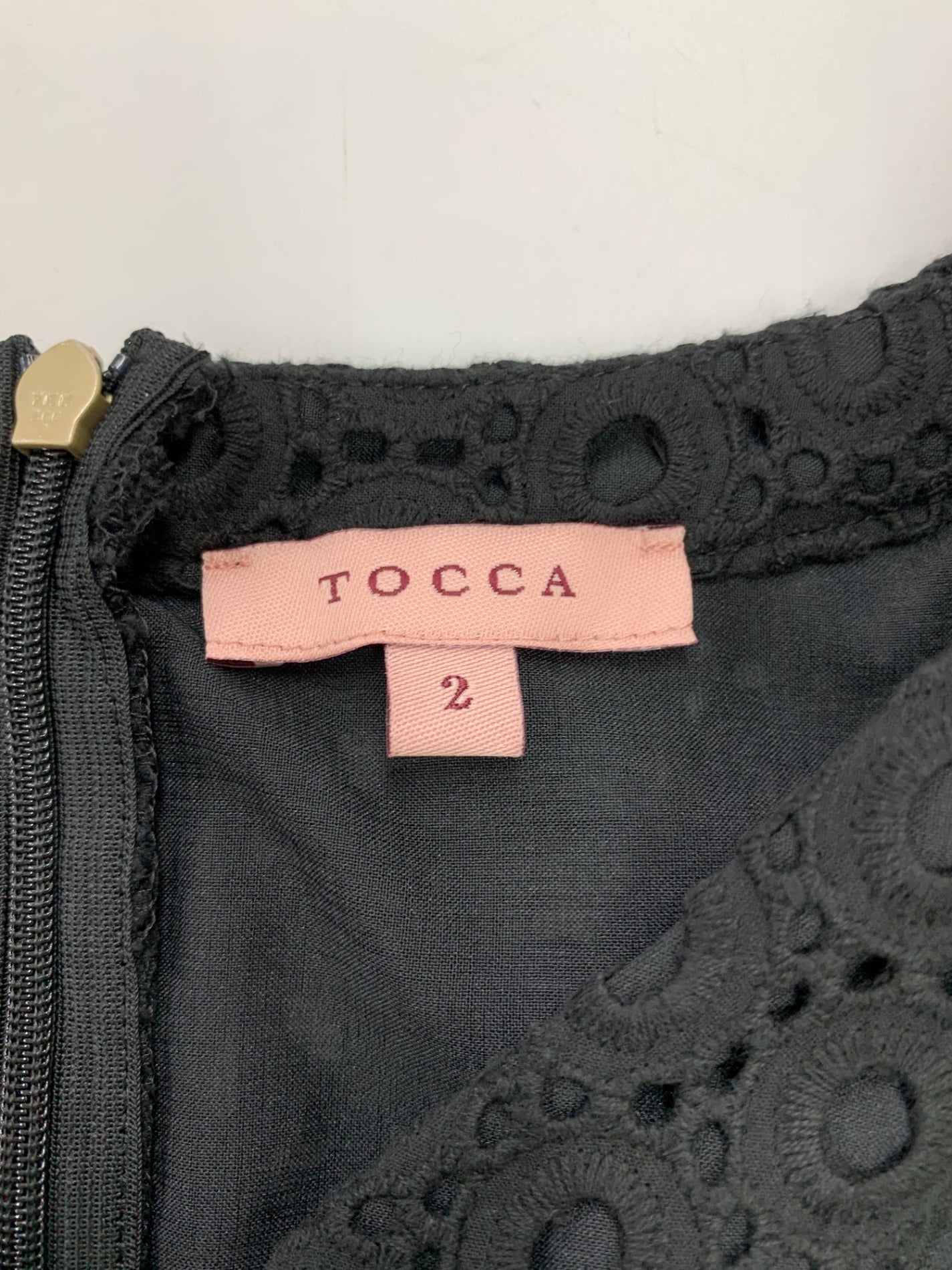 トッカ ZELLIGE ドレス OPTOCS0390 ワンピース 2 ブラック レース パンチング ITZDCVOWRIDG