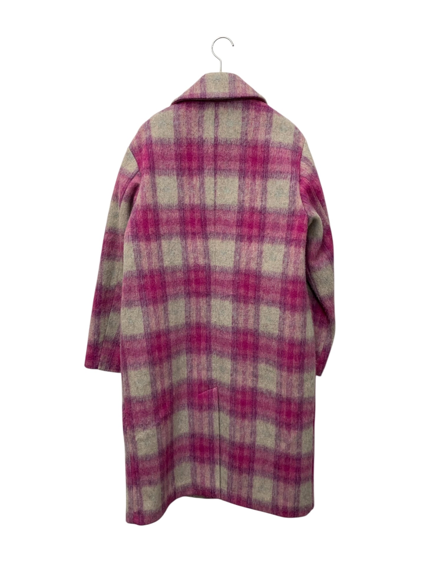 デシグアル Pink tartan coat 25SWEWX4 チェスターコート M ピンク タータンチェック ITFEJ7J99Z4L
