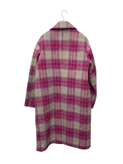 デシグアル Pink tartan coat 25SWEWX4 チェスターコート M ピンク タータンチェック ITFEJ7J99Z4L